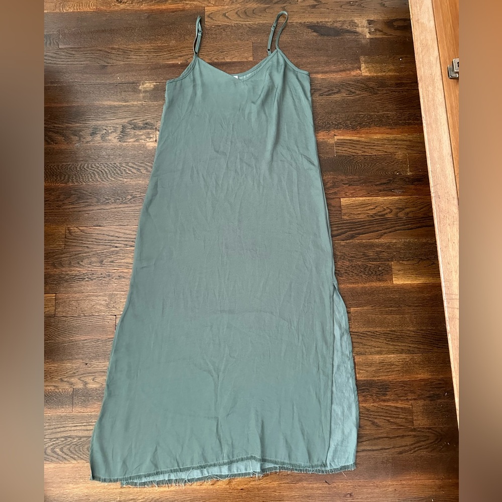 Satin Midi Slip Dress